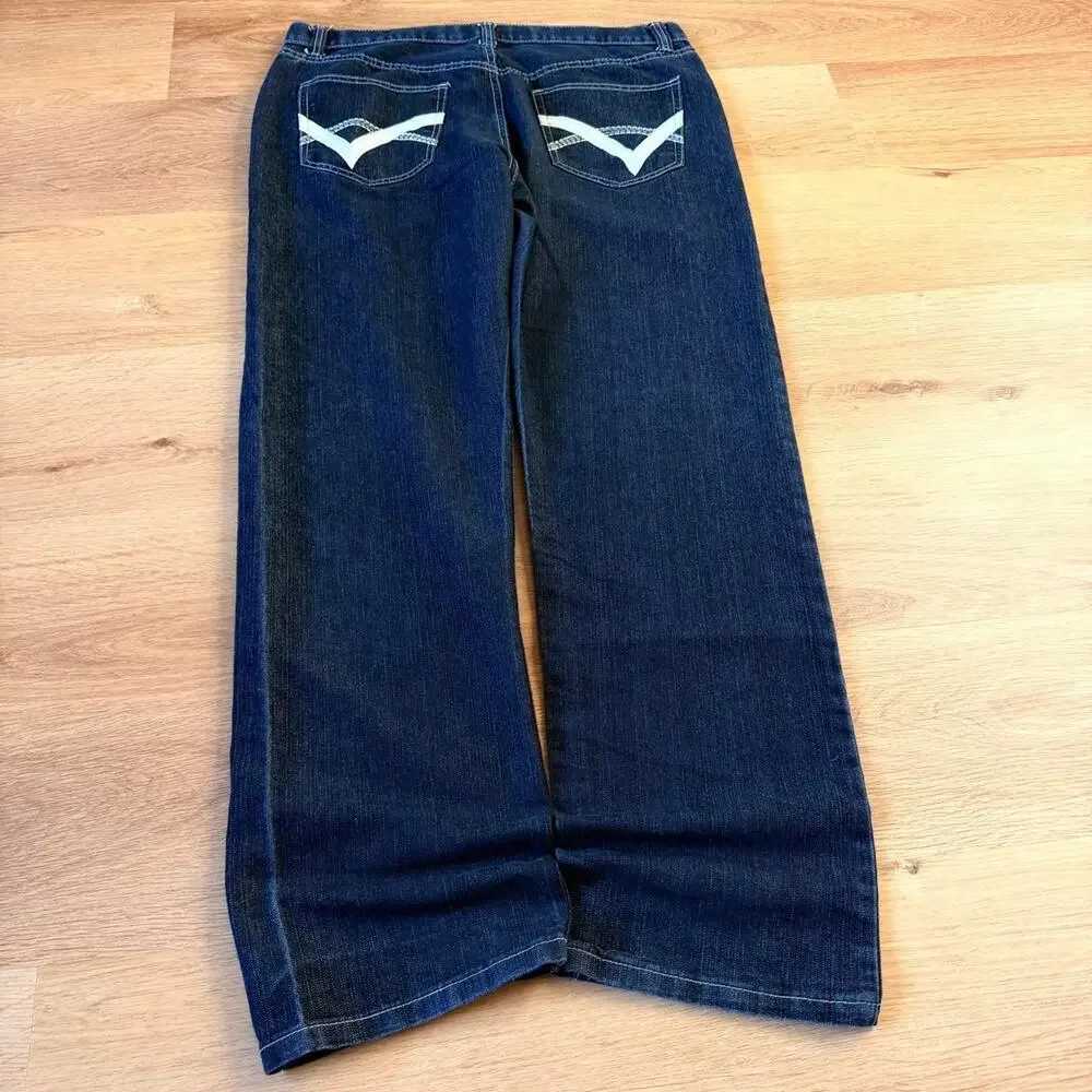 Mecca Men’s Dark Wash Denim Jeans Size 38x34 Relaxed Fit Y2K Streetwear Baggy
